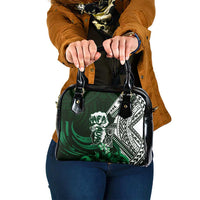 Hafa Adai Guam Discovery Day Shoulder Handbag Chamorro Latte Stone Hand Green Version LT14 One Size Green - Polynesian Pride