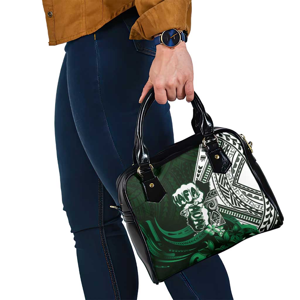 Hafa Adai Guam Discovery Day Shoulder Handbag Chamorro Latte Stone Hand Green Version LT14 - Polynesian Pride