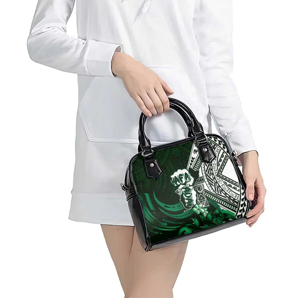 Hafa Adai Guam Discovery Day Shoulder Handbag Chamorro Latte Stone Hand Green Version LT14 - Polynesian Pride