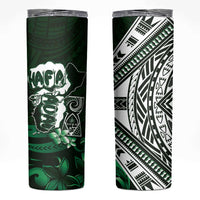 Hafa Adai Guam Discovery Day Skinny Tumbler Chamorro Latte Stone Hand Green Version LT14 Green - Polynesian Pride