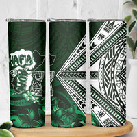 Hafa Adai Guam Discovery Day Skinny Tumbler Chamorro Latte Stone Hand Green Version LT14 - Polynesian Pride