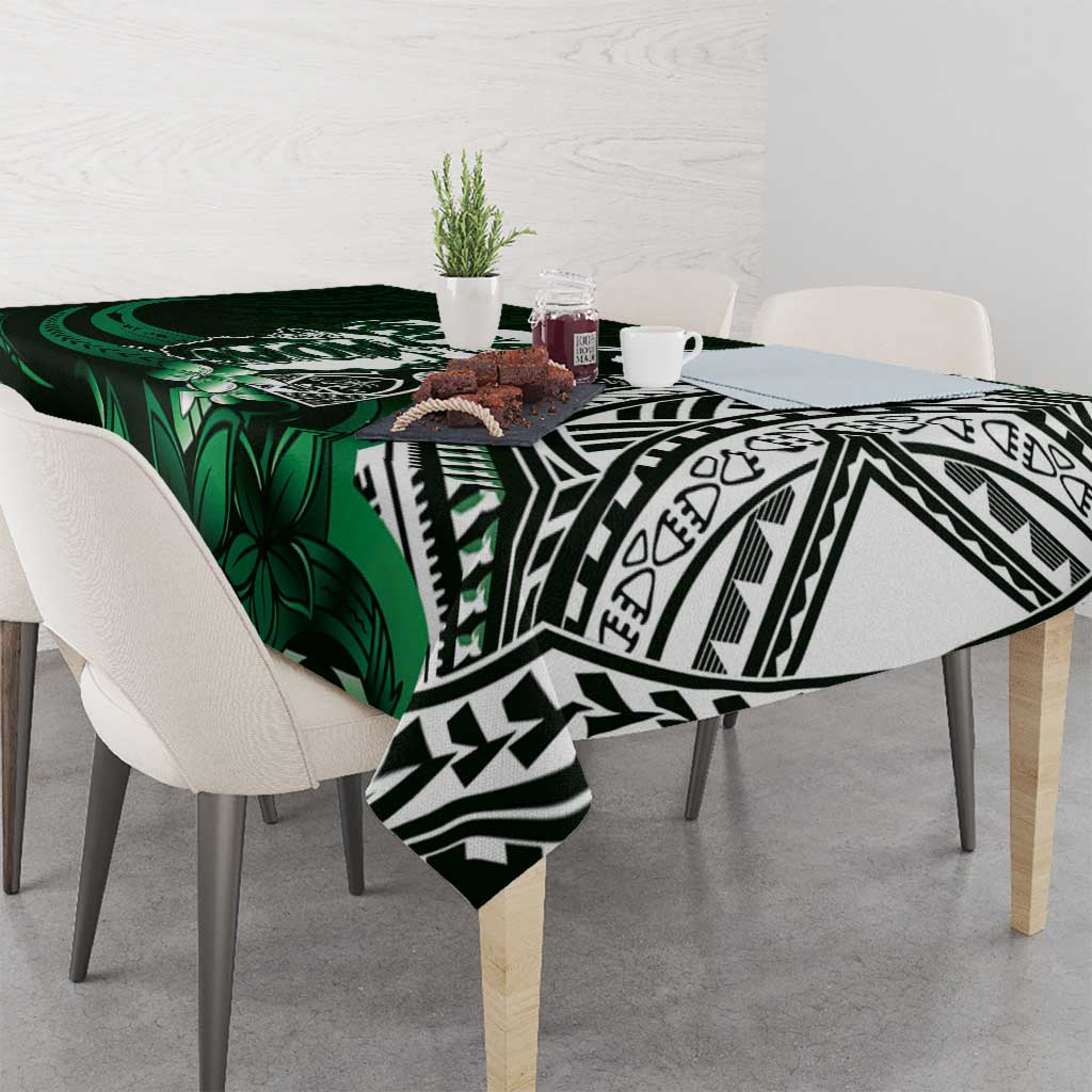 Hafa Adai Guam Discovery Day Tablecloth Chamorro Latte Stone Hand Green Version LT14 - Polynesian Pride