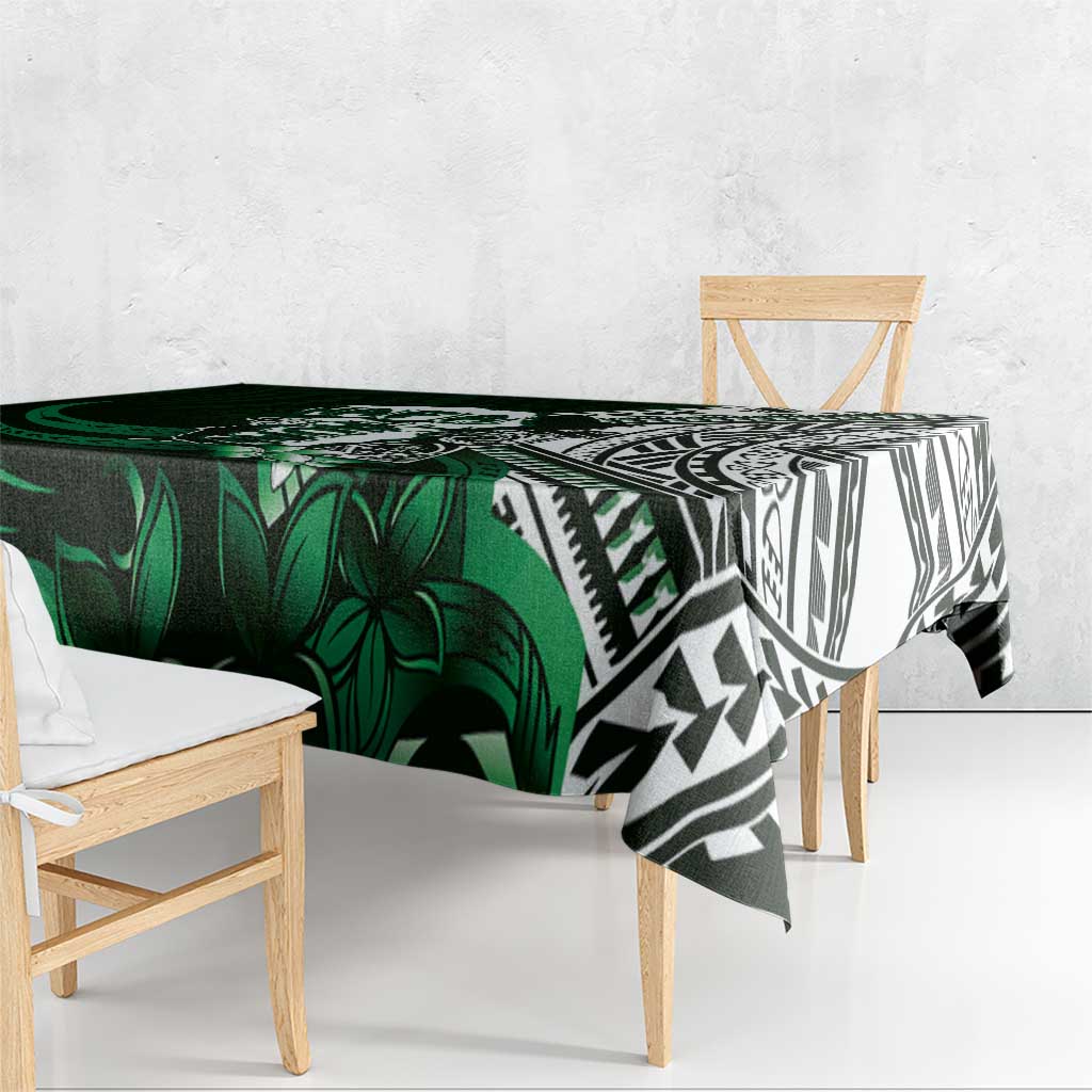 Hafa Adai Guam Discovery Day Tablecloth Chamorro Latte Stone Hand Green Version LT14 - Polynesian Pride