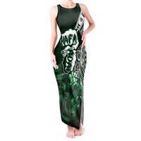 Hafa Adai Guam Discovery Day Tank Maxi Dress Chamorro Latte Stone Hand Green Version