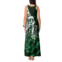 Hafa Adai Guam Discovery Day Tank Maxi Dress Chamorro Latte Stone Hand Green Version