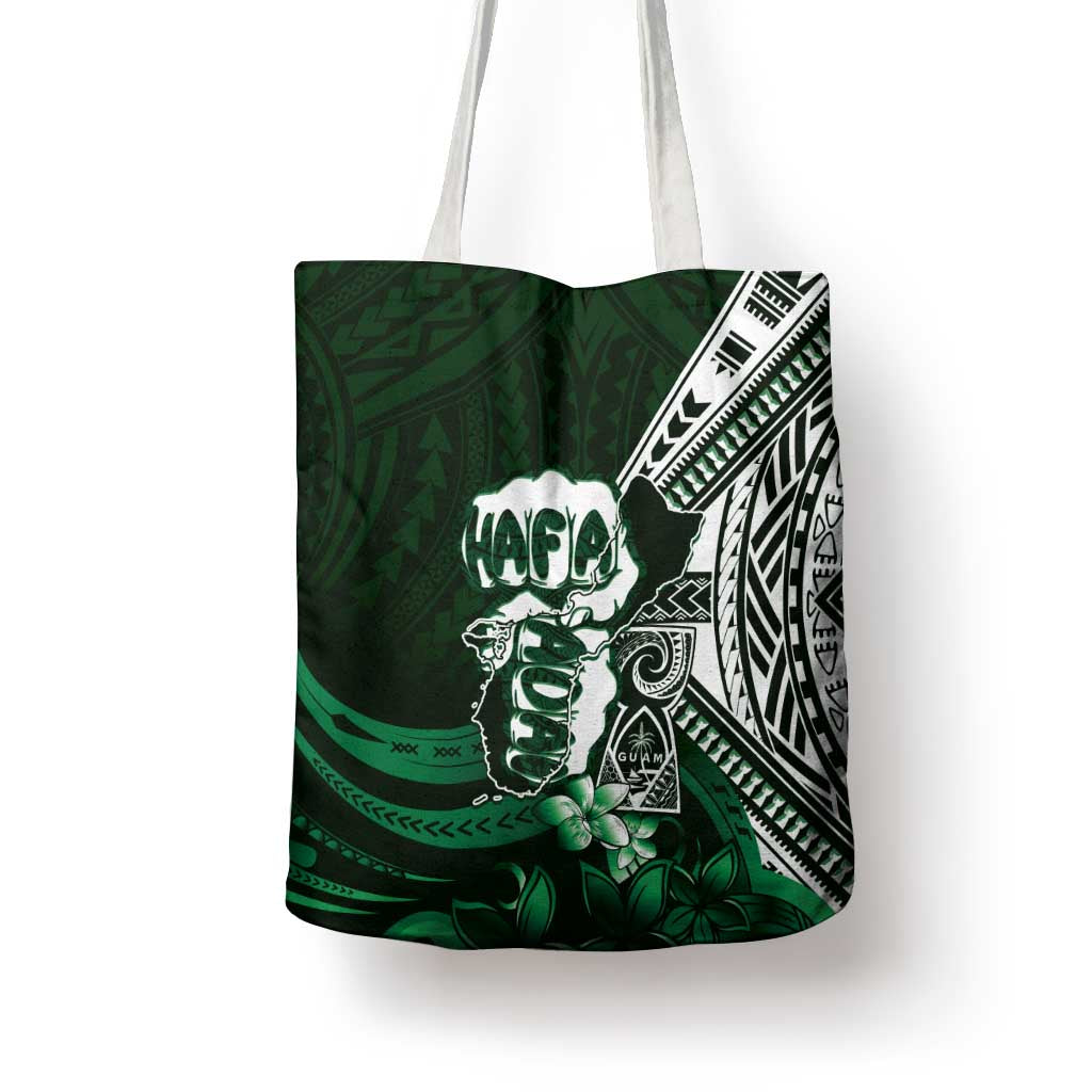 Hafa Adai Guam Discovery Day Tote Bag Chamorro Latte Stone Hand Green Version LT14 - Polynesian Pride