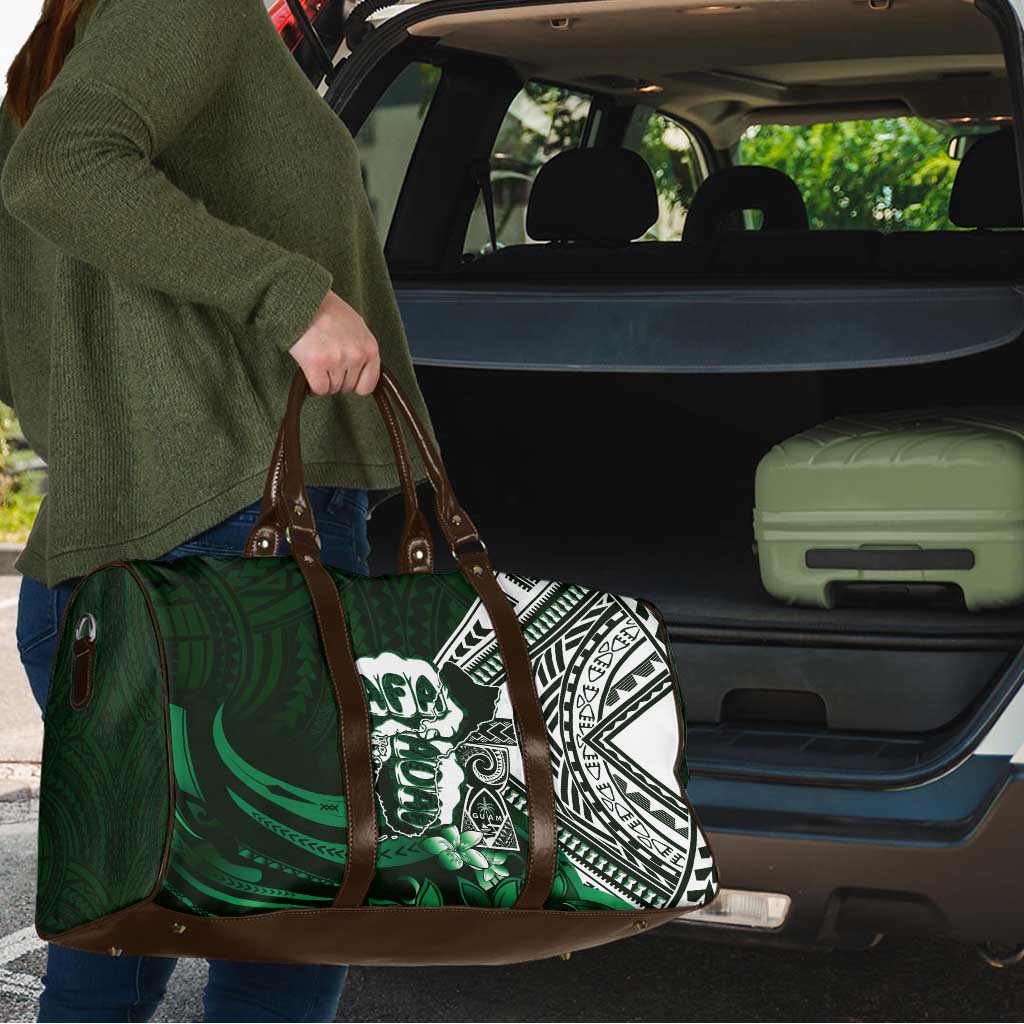 Hafa Adai Guam Discovery Day Travel Bag Chamorro Latte Stone Hand Green Version LT14 - Polynesian Pride