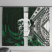 Hafa Adai Guam Discovery Day Window Curtain Chamorro Latte Stone Hand Green Version