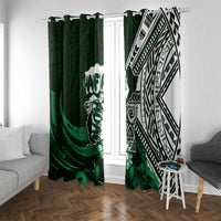 Hafa Adai Guam Discovery Day Window Curtain Chamorro Latte Stone Hand Green Version