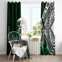 Hafa Adai Guam Discovery Day Window Curtain Chamorro Latte Stone Hand Green Version