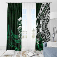 Hafa Adai Guam Discovery Day Window Curtain Chamorro Latte Stone Hand Green Version