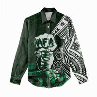 Hafa Adai Guam Discovery Day Women Casual Shirt Chamorro Latte Stone Hand Green Version