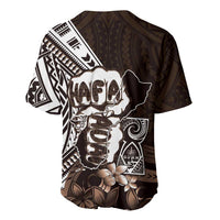 Hafa Adai Guam Discovery Day Baseball Jersey Chamorro Latte Stone Hand Brown Version LT14 - Polynesian Pride
