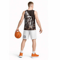 Hafa Adai Guam Discovery Day Basketball Jersey Chamorro Latte Stone Hand Brown Version LT14 - Polynesian Pride
