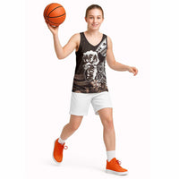 Hafa Adai Guam Discovery Day Basketball Jersey Chamorro Latte Stone Hand Brown Version LT14 - Polynesian Pride