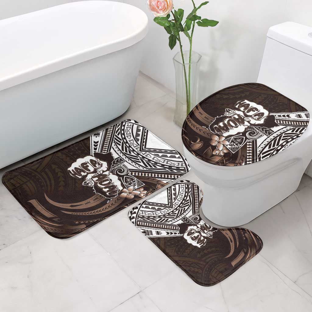 Hafa Adai Guam Discovery Day Bathroom Set Chamorro Latte Stone Hand Brown Version LT14 - Polynesian Pride