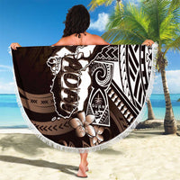 Hafa Adai Guam Discovery Day Beach Blanket Chamorro Latte Stone Hand Brown Version LT14 - Polynesian Pride
