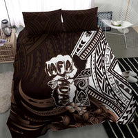 Hafa Adai Guam Discovery Day Bedding Set Chamorro Latte Stone Hand Brown Version LT14 - Polynesian Pride