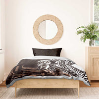 Hafa Adai Guam Discovery Day Bedding Set Chamorro Latte Stone Hand Brown Version LT14 - Polynesian Pride