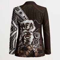 Hafa Adai Guam Discovery Day Blazer Chamorro Latte Stone Hand Brown Version LT14 - Polynesian Pride