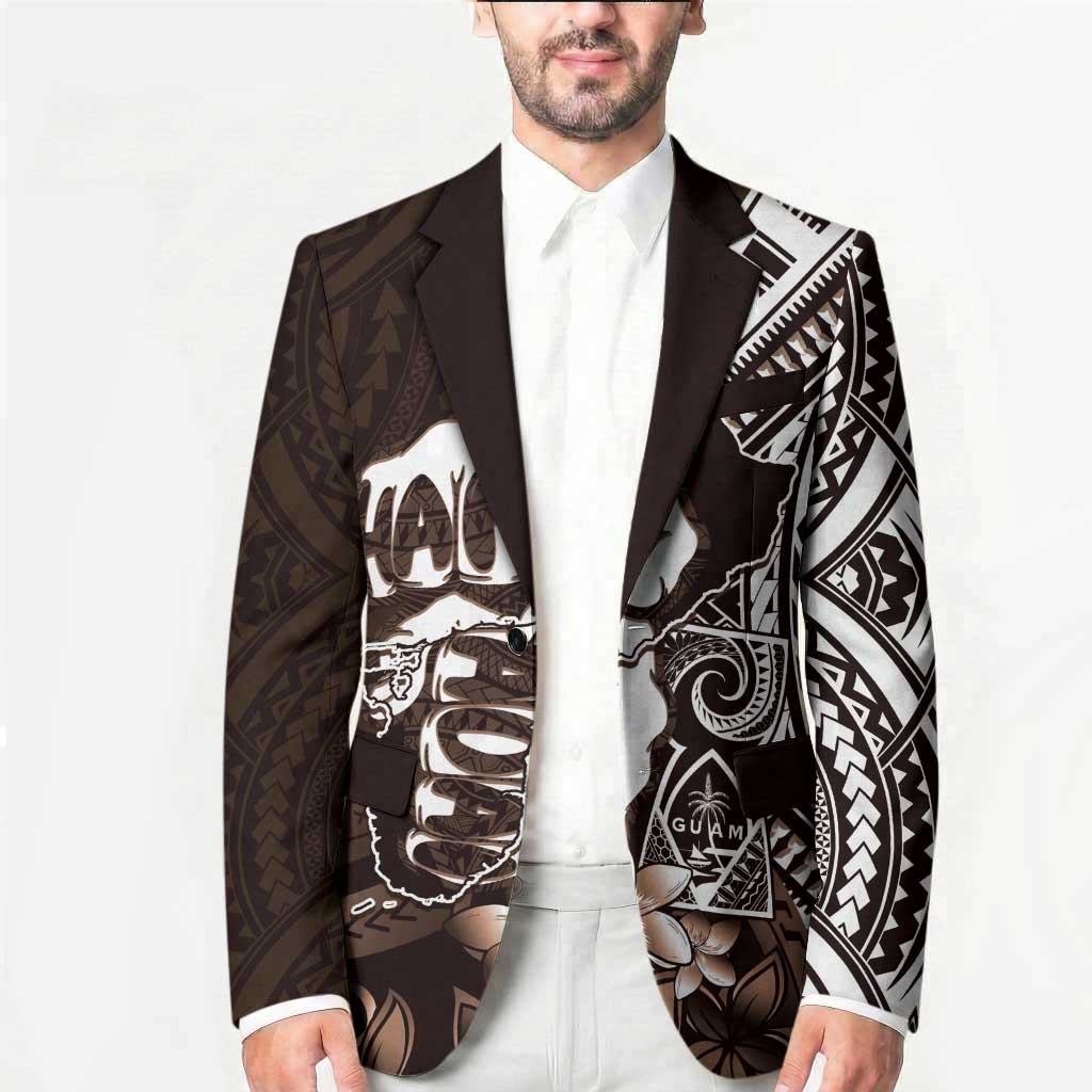 Hafa Adai Guam Discovery Day Blazer Chamorro Latte Stone Hand Brown Version LT14 - Polynesian Pride