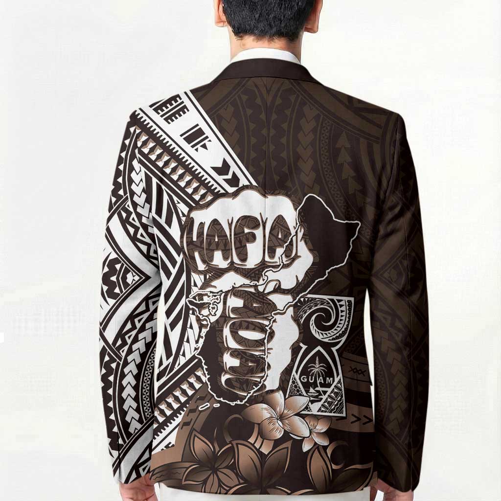 Hafa Adai Guam Discovery Day Blazer Chamorro Latte Stone Hand Brown Version LT14 - Polynesian Pride