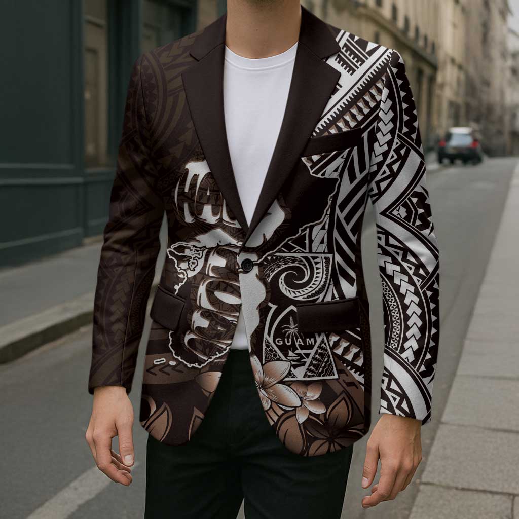 Hafa Adai Guam Discovery Day Blazer Chamorro Latte Stone Hand Brown Version LT14 - Polynesian Pride