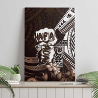 Hafa Adai Guam Discovery Day Canvas Wall Art Chamorro Latte Stone Hand Brown Version LT14 - Polynesian Pride