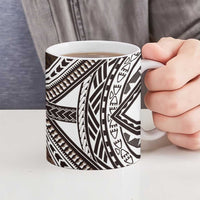 Hafa Adai Guam Discovery Day Ceramic Mug Chamorro Latte Stone Hand Brown Version