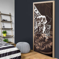 Hafa Adai Guam Discovery Day Door Cover Chamorro Latte Stone Hand Brown Version LT14 - Polynesian Pride