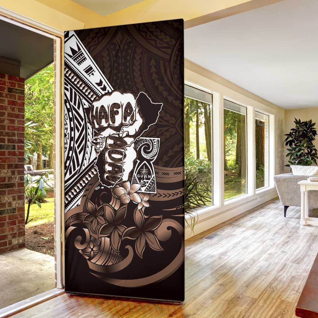 Hafa Adai Guam Discovery Day Door Cover Chamorro Latte Stone Hand Brown Version LT14 - Polynesian Pride