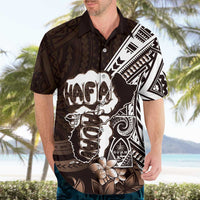 Hafa Adai Guam Discovery Day Hawaiian Shirt Chamorro Latte Stone Hand Brown Version LT14 - Polynesian Pride