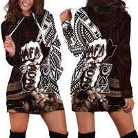 Hafa Adai Guam Discovery Day Hoodie Dress Chamorro Latte Stone Hand Brown Version LT14 - Polynesian Pride
