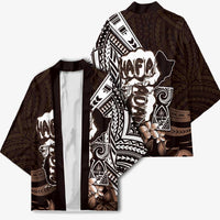 Hafa Adai Guam Discovery Day Kimono Chamorro Latte Stone Hand Brown Version LT14 - Polynesian Pride