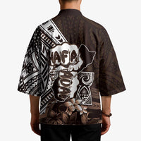 Hafa Adai Guam Discovery Day Kimono Chamorro Latte Stone Hand Brown Version LT14 - Polynesian Pride