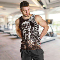 Hafa Adai Guam Discovery Day Men Tank Top Chamorro Latte Stone Hand Brown Version LT14 Brown - Polynesian Pride