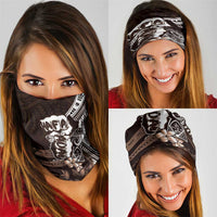 Hafa Adai Guam Discovery Day Neck Gaiter Chamorro Latte Stone Hand Brown Version LT14 - Polynesian Pride