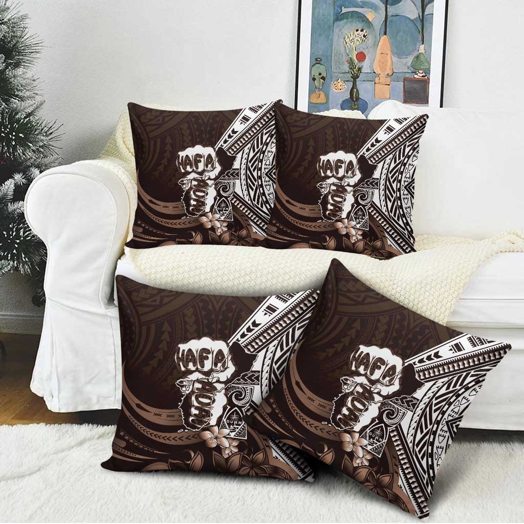 Hafa Adai Guam Discovery Day Pillow Cover Chamorro Latte Stone Hand Brown Version LT14 - Polynesian Pride