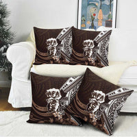 Hafa Adai Guam Discovery Day Pillow Cover Chamorro Latte Stone Hand Brown Version LT14 - Polynesian Pride