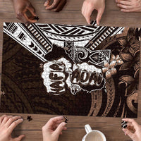 Hafa Adai Guam Discovery Day Puzzle Chamorro Latte Stone Hand Brown Version LT14 - Polynesian Pride