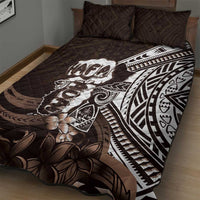 Hafa Adai Guam Discovery Day Quilt Bed Set Chamorro Latte Stone Hand Brown Version LT14 - Polynesian Pride