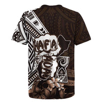 Hafa Adai Guam Discovery Day Rugby Jersey Chamorro Latte Stone Hand Brown Version LT14 - Polynesian Pride