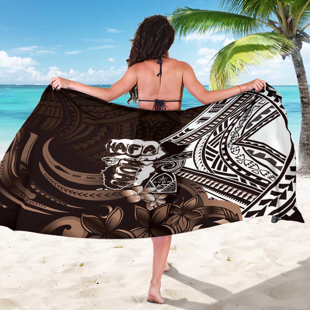 Hafa Adai Guam Discovery Day Sarong Chamorro Latte Stone Hand Brown Version LT14 - Polynesian Pride