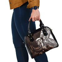 Hafa Adai Guam Discovery Day Shoulder Handbag Chamorro Latte Stone Hand Brown Version LT14 - Polynesian Pride