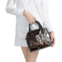 Hafa Adai Guam Discovery Day Shoulder Handbag Chamorro Latte Stone Hand Brown Version LT14 - Polynesian Pride