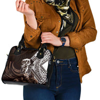 Hafa Adai Guam Discovery Day Shoulder Handbag Chamorro Latte Stone Hand Brown Version LT14 - Polynesian Pride