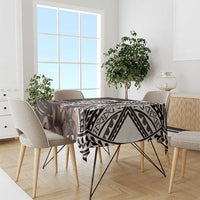 Hafa Adai Guam Discovery Day Tablecloth Chamorro Latte Stone Hand Brown Version