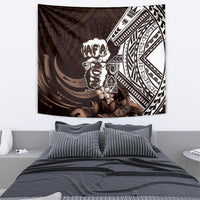 Hafa Adai Guam Discovery Day Tapestry Chamorro Latte Stone Hand Brown Version LT14 - Polynesian Pride