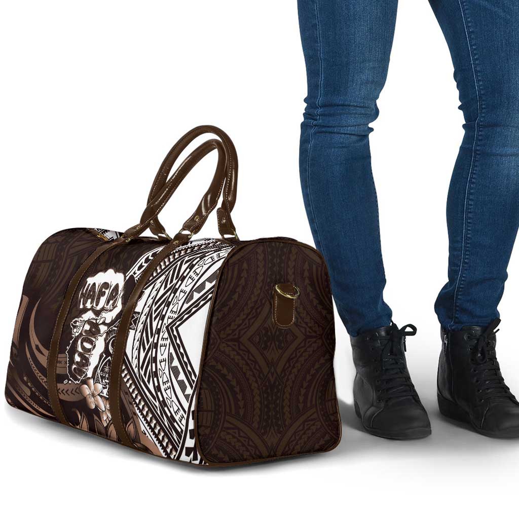 Hafa Adai Guam Discovery Day Travel Bag Chamorro Latte Stone Hand Brown Version LT14 - Polynesian Pride