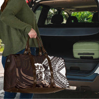 Hafa Adai Guam Discovery Day Travel Bag Chamorro Latte Stone Hand Brown Version LT14 - Polynesian Pride